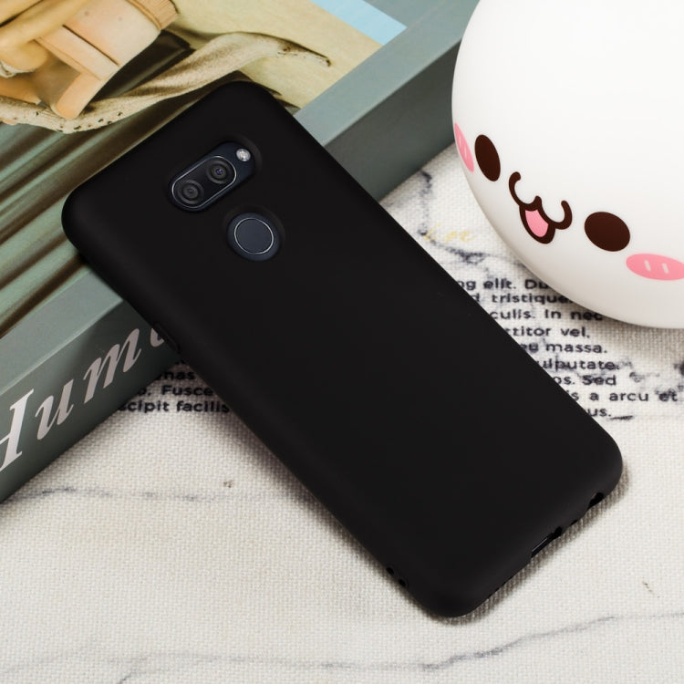 For LG K40S Pure Color Liquid Silicone Shockproof Full Coverage Protective Case