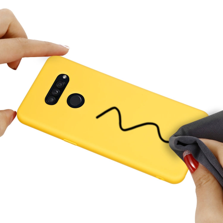 For LG K50S Pure Color Liquid Silicone Shockproof Full Coverage Protective Case