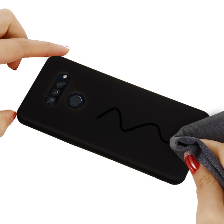 For LG K50S Pure Color Liquid Silicone Shockproof Full Coverage Protective Case