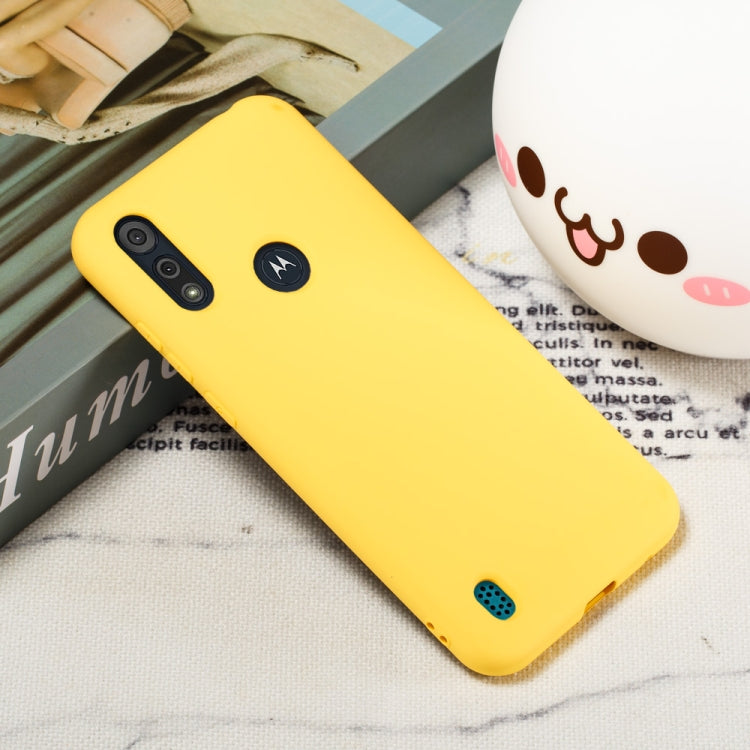 For Motorola Moto E6s (2020) Pure Color Liquid Silicone Shockproof Full Coverage Protective Case