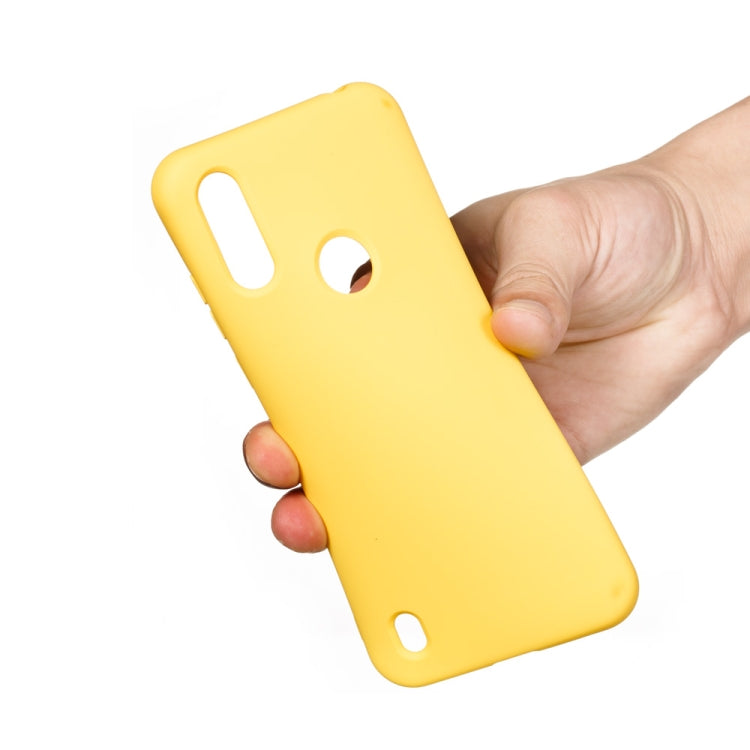 For Motorola Moto E6s (2020) Pure Color Liquid Silicone Shockproof Full Coverage Protective Case