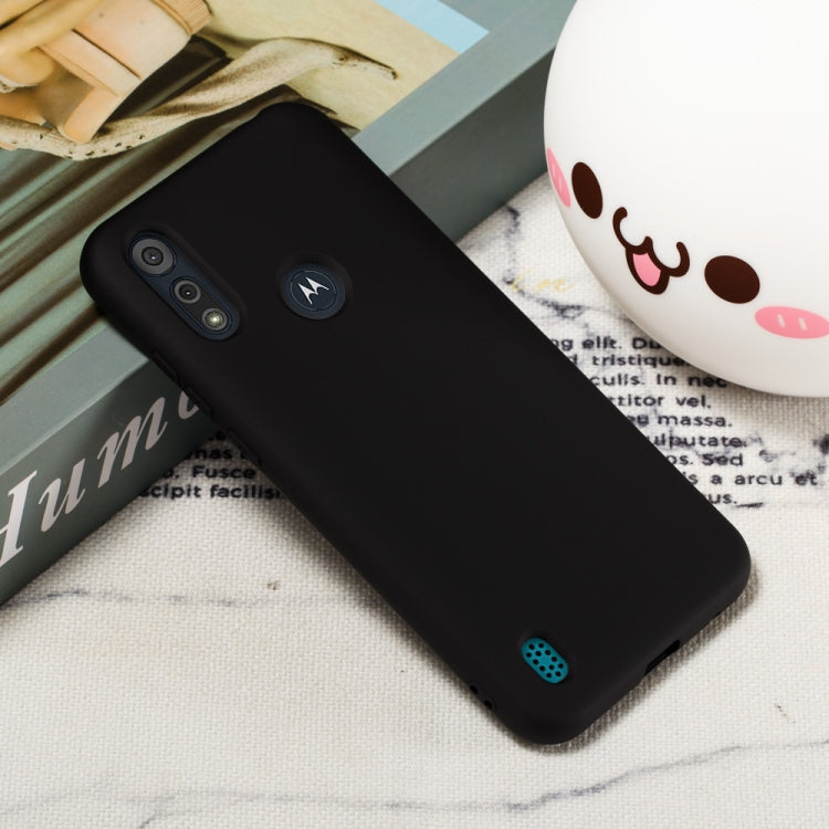 For Motorola Moto E6s (2020) Pure Color Liquid Silicone Shockproof Full Coverage Protective Case