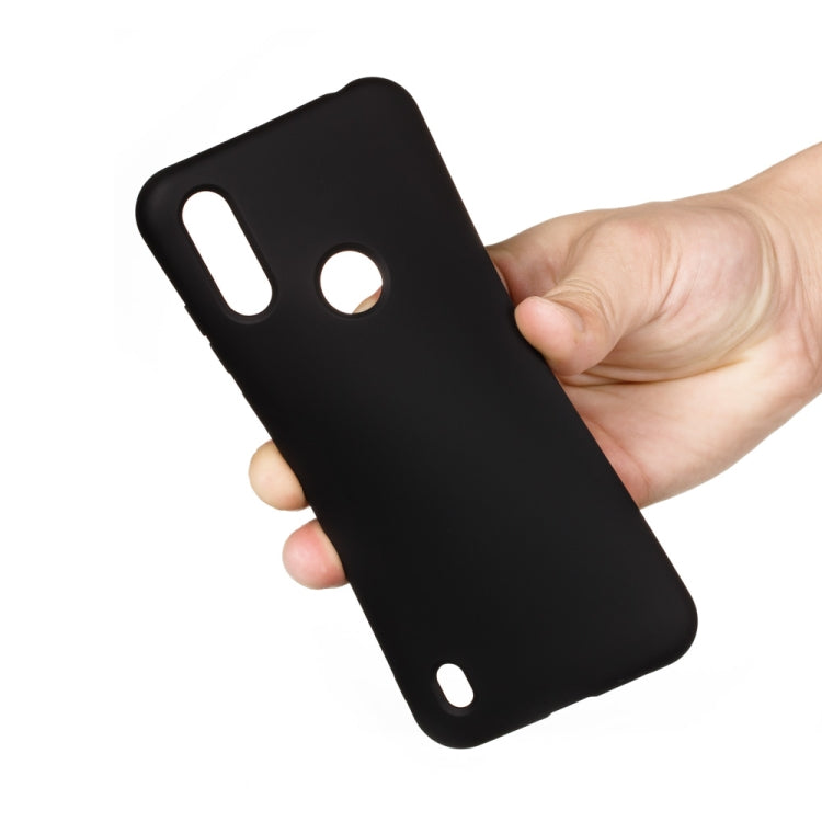 For Motorola Moto E6s (2020) Pure Color Liquid Silicone Shockproof Full Coverage Protective Case