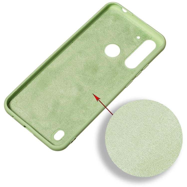 For Motorola Moto G8 Power Pure Color Liquid Silicone Shockproof Full Coverage Protective Case