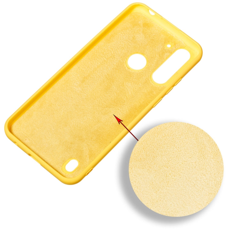 For Motorola Moto G8 Power Pure Color Liquid Silicone Shockproof Full Coverage Protective Case