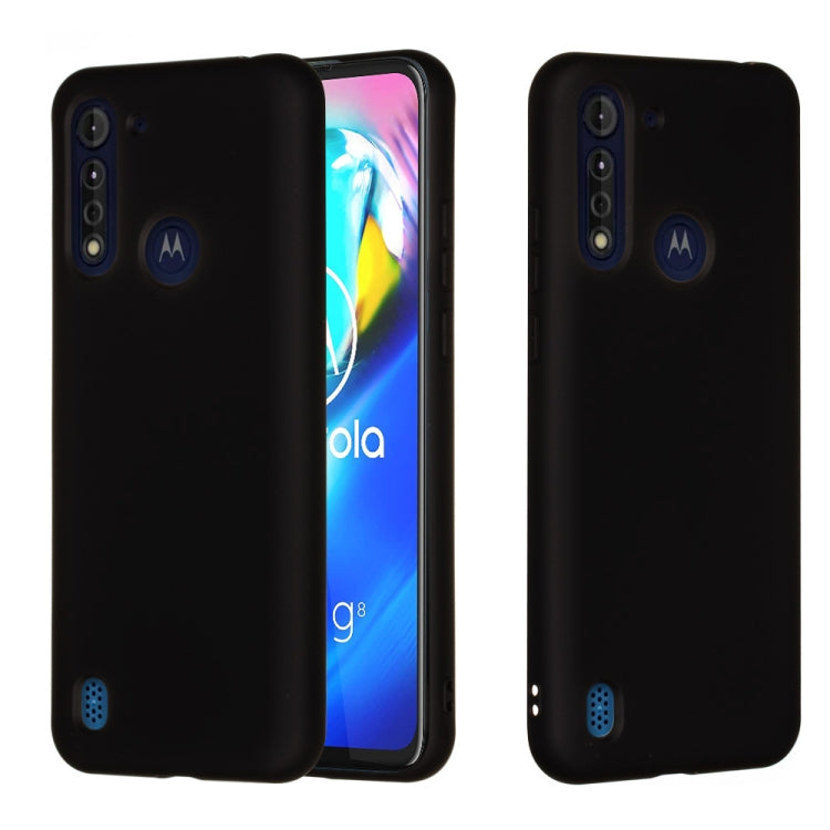 For Motorola Moto G8 Power Pure Color Liquid Silicone Shockproof Full Coverage Protective Case