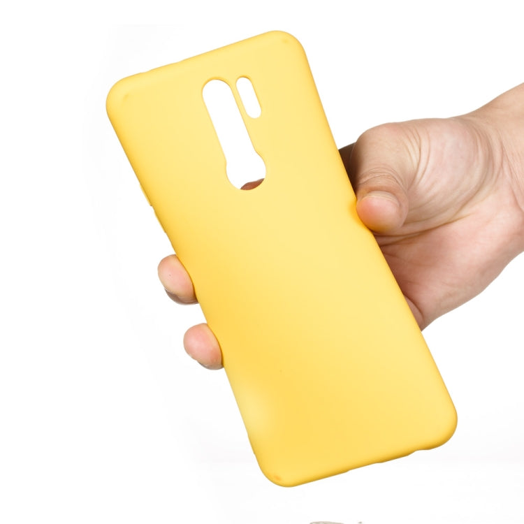 For Xiaomi Redmi 9 Pure Color Liquid Silicone Shockproof Full Coverage Protective Case
