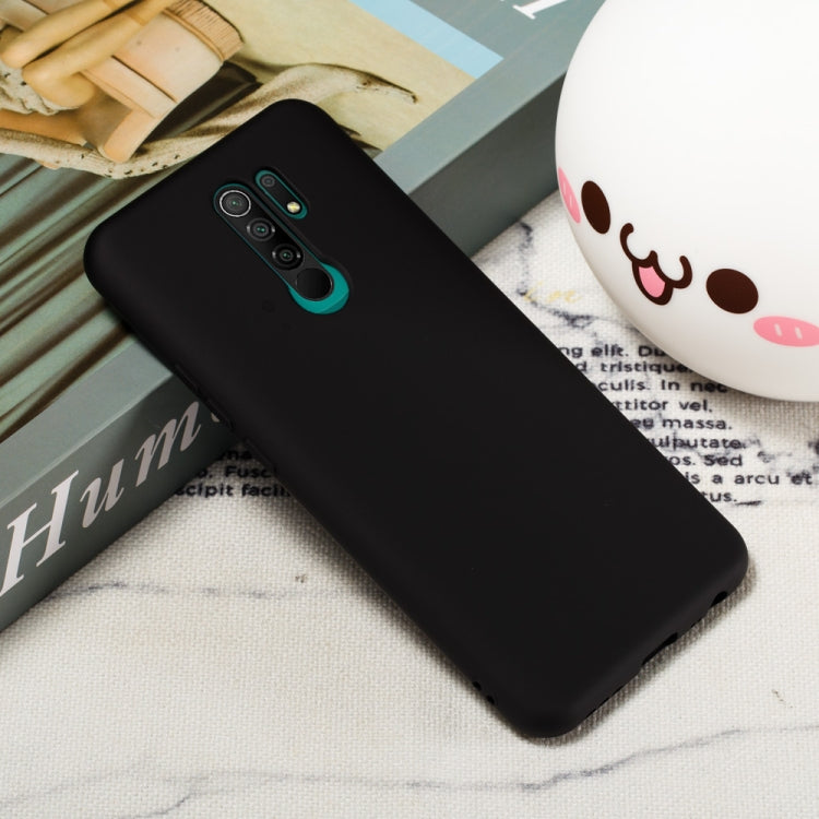 For Xiaomi Redmi 9 Pure Color Liquid Silicone Shockproof Full Coverage Protective Case