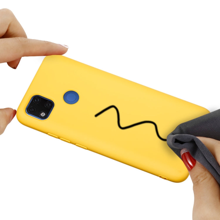 For Xiaomi Redmi 9C Pure Color Liquid Silicone Shockproof Full Coverage Protective Case