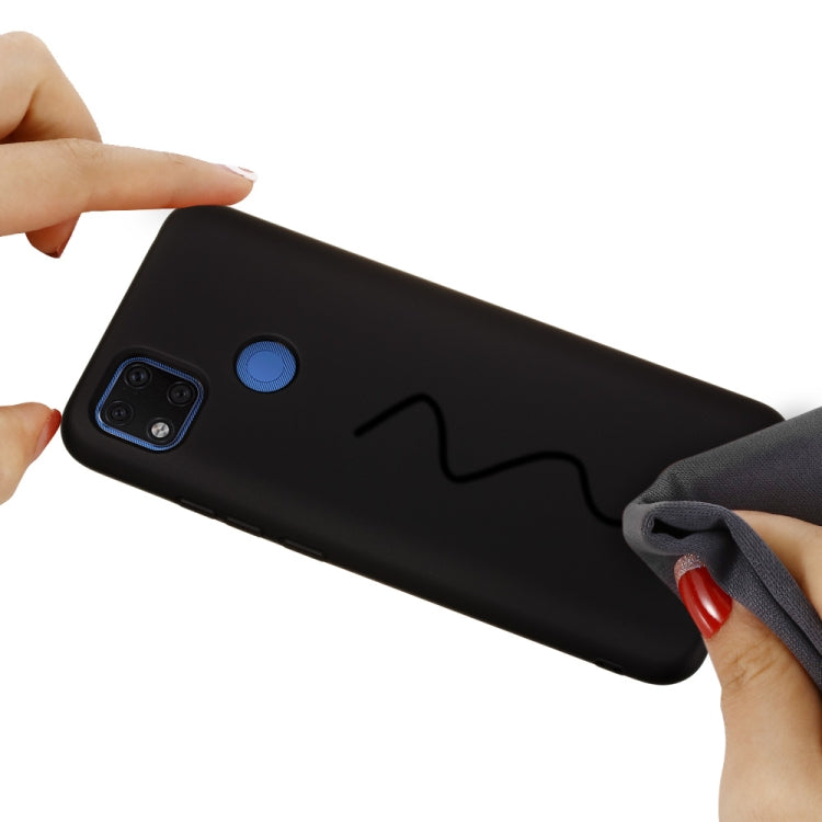 For Xiaomi Redmi 9C Pure Color Liquid Silicone Shockproof Full Coverage Protective Case