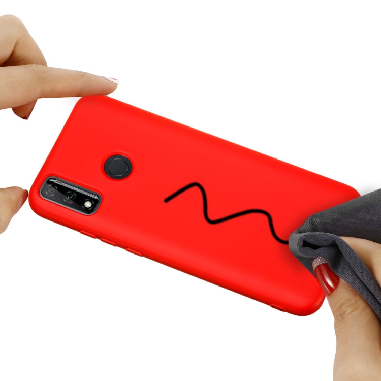 For Huawei Y8s Pure Color Liquid Silicone Shockproof Full Coverage Protective Case