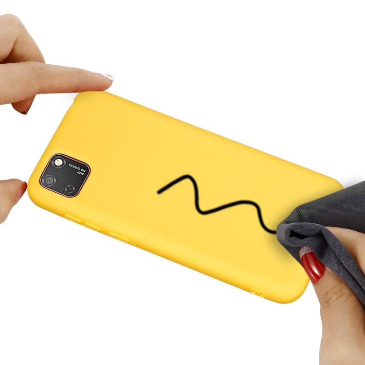 For Huawei Y5p / Honor 9s Pure Color Liquid Silicone Shockproof Full Coverage Protective Case