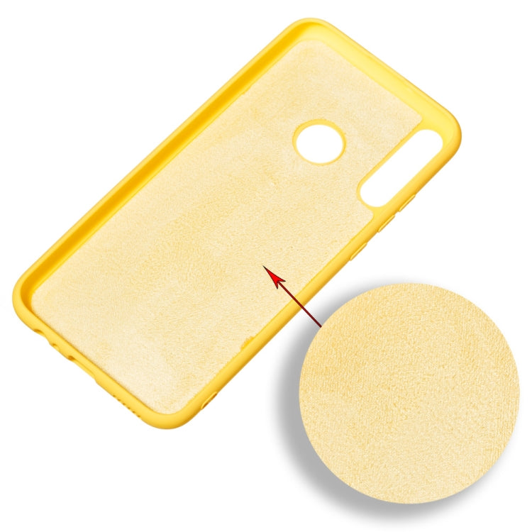 For Huawei Y7p / P40 Lite E Pure Color Liquid Silicone Shockproof Full Coverage Protective Case