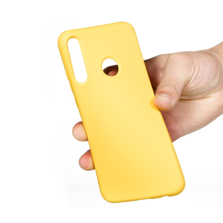 For Huawei Y7p / P40 Lite E Pure Color Liquid Silicone Shockproof Full Coverage Protective Case