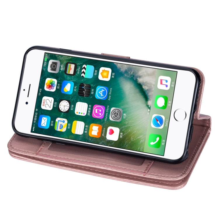 For iPhone 6 Plus Ultra-thin 9 Card Horizontal Flip Leather Case, with Card Slots & Holder & Lanyard