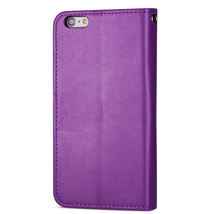 For iPhone 6 Plus Ultra-thin 9 Card Horizontal Flip Leather Case, with Card Slots & Holder & Lanyard