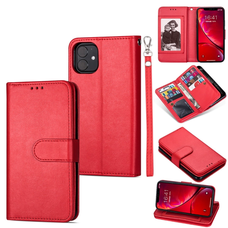 For iPhone 11 Pro For iPhone 11 Ultra-thin 9 Card Horizontal Flip Leather Case, with Card Slots & Holder & Lanyard