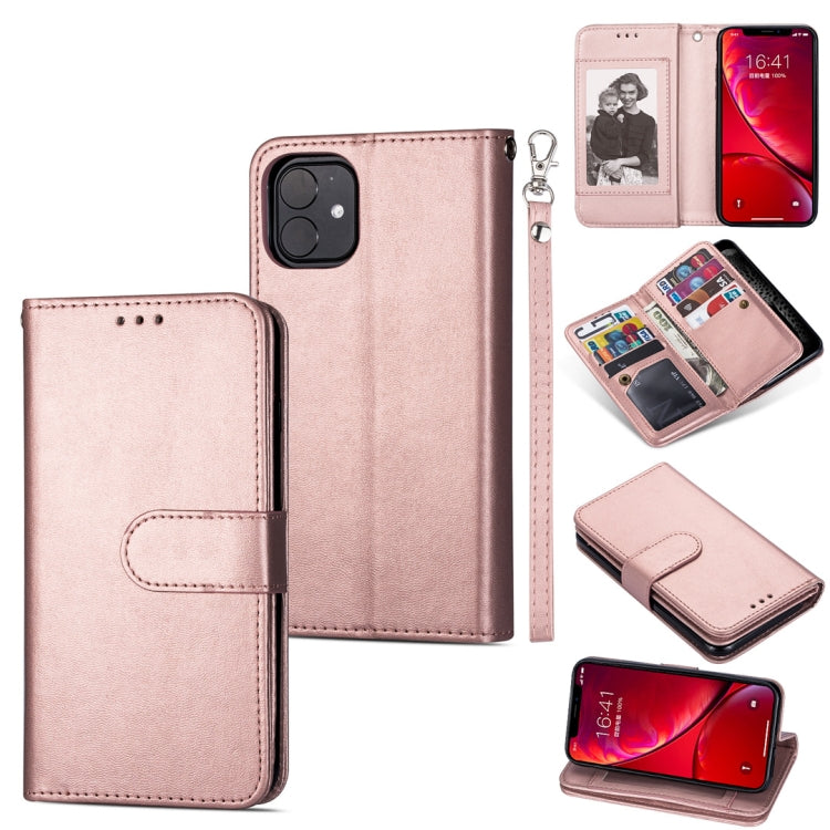 For iPhone 11 Pro For iPhone 11 Ultra-thin 9 Card Horizontal Flip Leather Case, with Card Slots & Holder & Lanyard