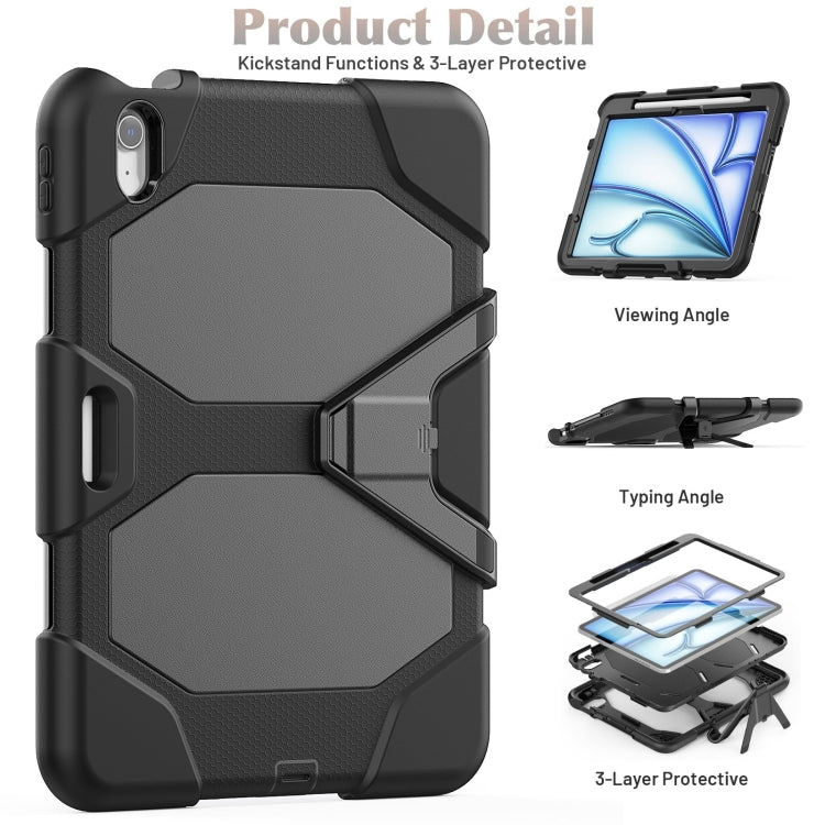 For iPad Air 11 2026 / 2025 / 2024 Colorful Silicone Heavy Duty Hybrid PC Tablet Case