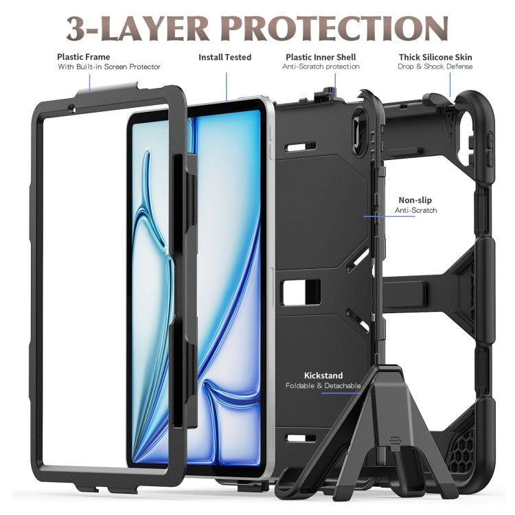 For iPad Air 11 2026 / 2025 / 2024 Colorful Silicone Heavy Duty Hybrid PC Tablet Case