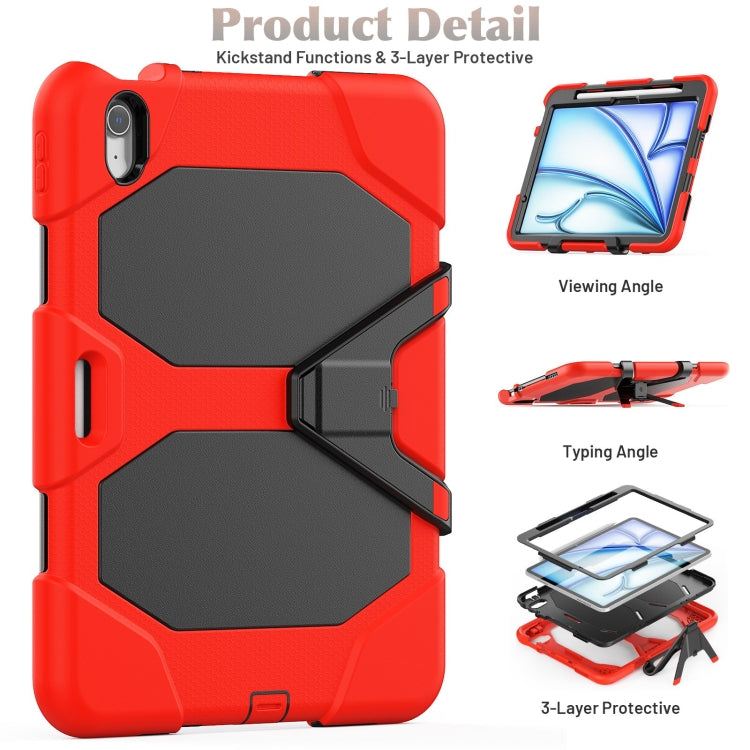 For iPad Air 11 2026 / 2025 / 2024 Colorful Silicone Heavy Duty Hybrid PC Tablet Case