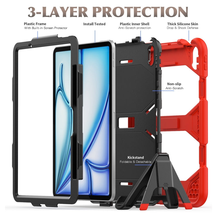 For iPad Air 11 2026 / 2025 / 2024 Colorful Silicone Heavy Duty Hybrid PC Tablet Case