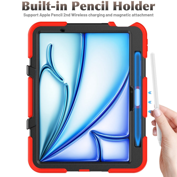 For iPad Air 11 2026 / 2025 / 2024 Colorful Silicone Heavy Duty Hybrid PC Tablet Case
