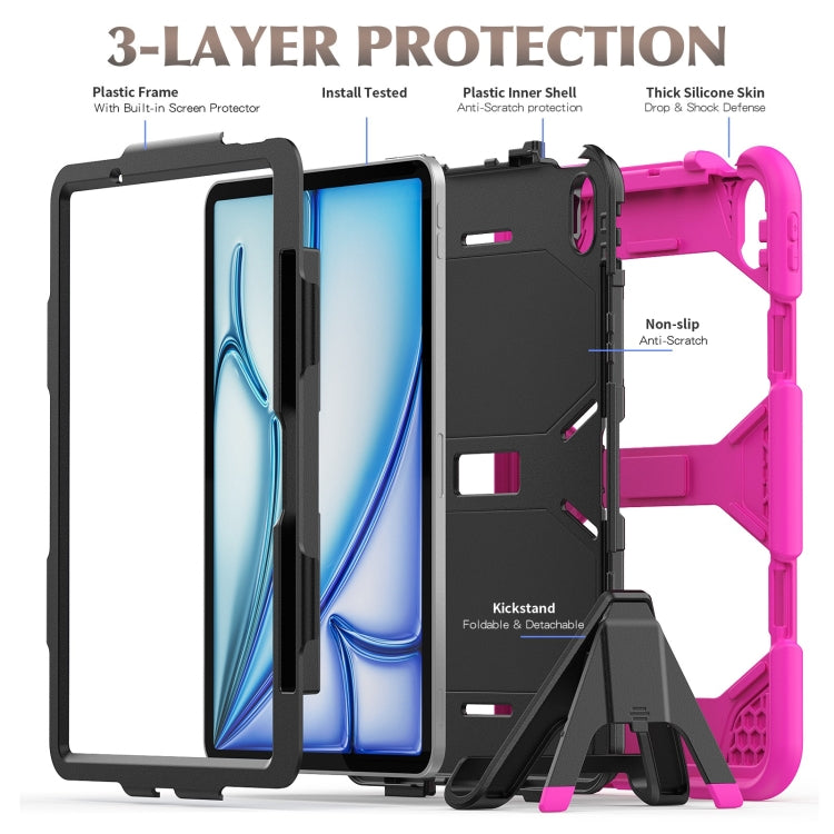 For iPad Air 11 2026 / 2025 / 2024 Colorful Silicone Heavy Duty Hybrid PC Tablet Case