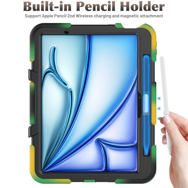 For iPad Air 11 2026 / 2025 / 2024 Colorful Silicone Heavy Duty Hybrid PC Tablet Case