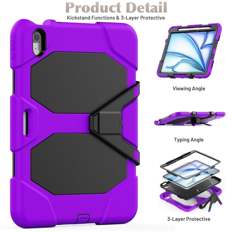 For iPad Air 11 2026 / 2025 / 2024 Colorful Silicone Heavy Duty Hybrid PC Tablet Case