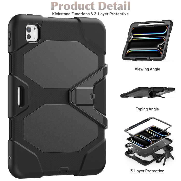For iPad Pro 11 2025 / 2024 Colorful Silicone Heavy Duty Hybrid PC Tablet Case