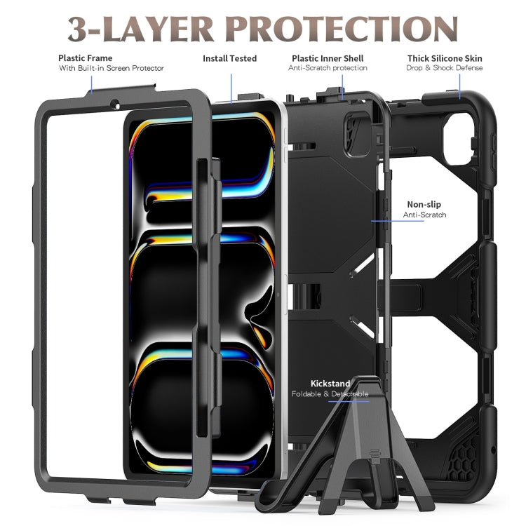 For iPad Pro 11 2025 / 2024 Colorful Silicone Heavy Duty Hybrid PC Tablet Case