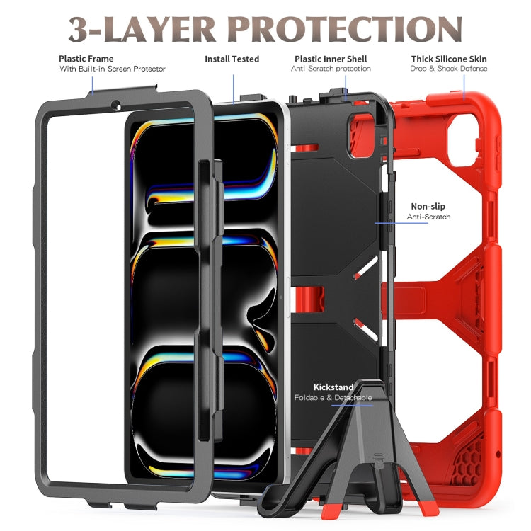 For iPad Pro 11 2025 / 2024 Colorful Silicone Heavy Duty Hybrid PC Tablet Case