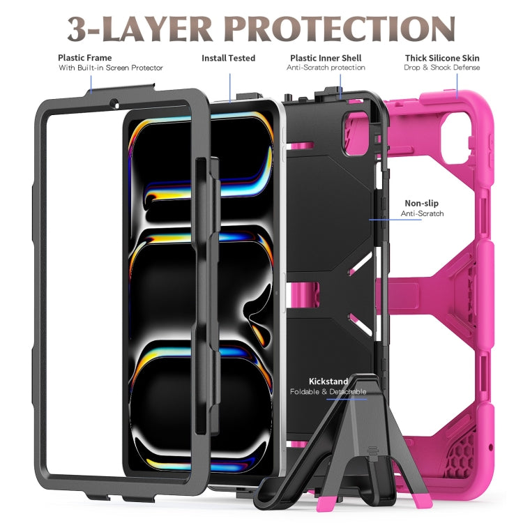 For iPad Pro 11 2025 / 2024 Colorful Silicone Heavy Duty Hybrid PC Tablet Case