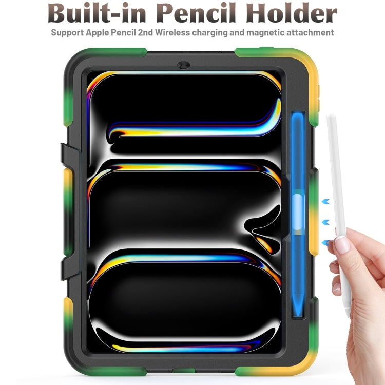 For iPad Pro 11 2025 / 2024 Colorful Silicone Heavy Duty Hybrid PC Tablet Case