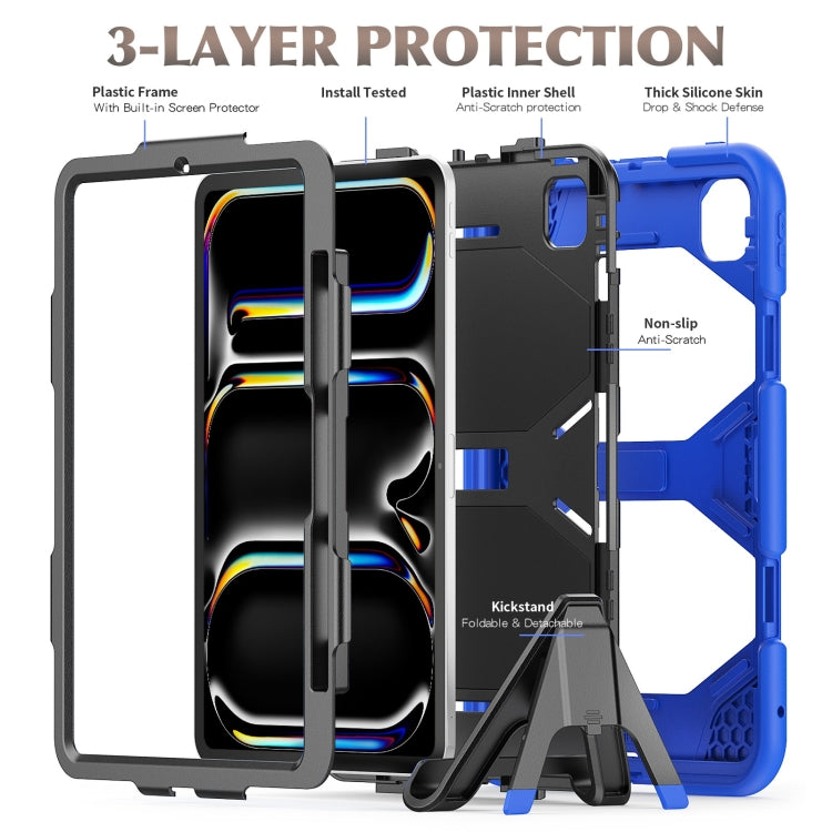 For iPad Pro 11 2025 / 2024 Colorful Silicone Heavy Duty Hybrid PC Tablet Case