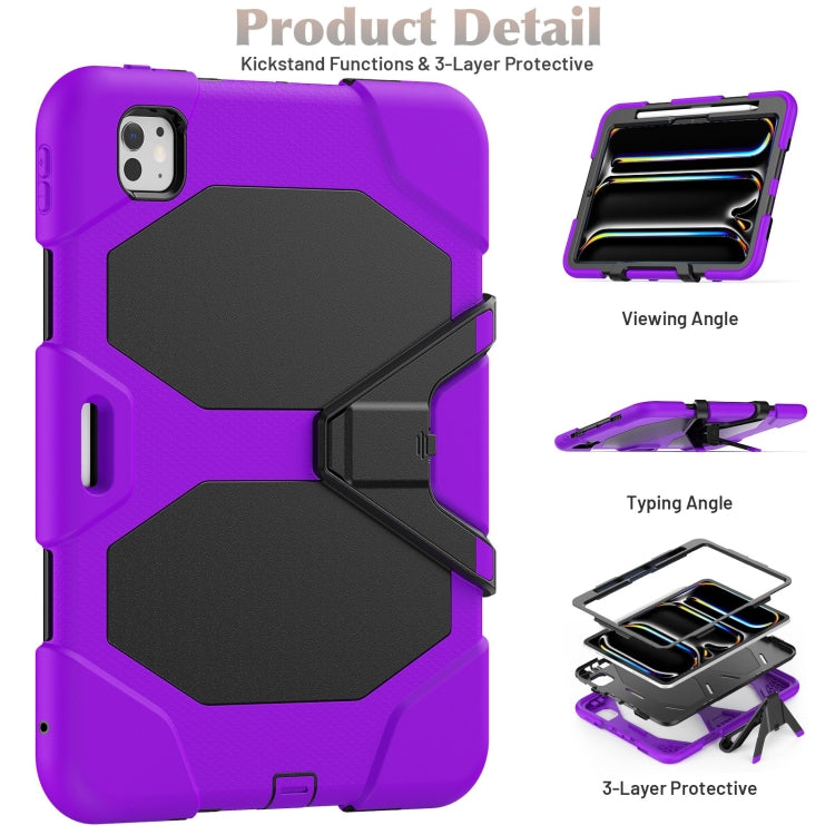 For iPad Pro 11 2025 / 2024 Colorful Silicone Heavy Duty Hybrid PC Tablet Case