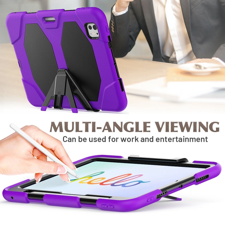 For iPad Pro 11 2025 / 2024 Colorful Silicone Heavy Duty Hybrid PC Tablet Case