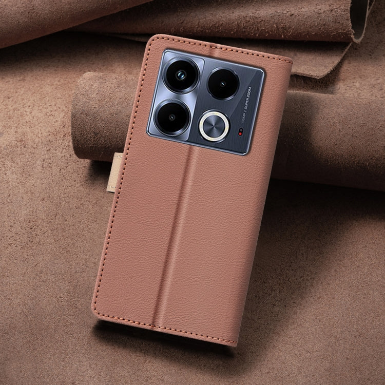 For Infinix Note 40 4G Color Matching RFID Anti-theft Leather Phone Case