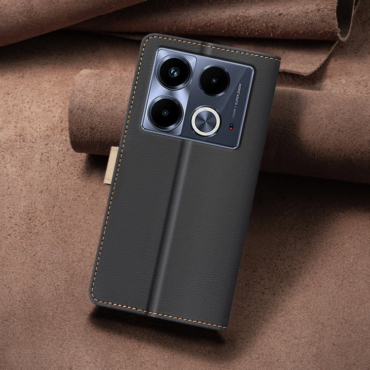 For Infinix Note 40 4G Color Matching RFID Anti-theft Leather Phone Case