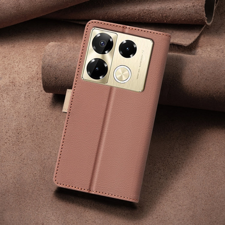 For Infinix Note 40 Pro 5G / 4G / 40 Pro+ Color Matching RFID Anti-theft Leather Phone Case