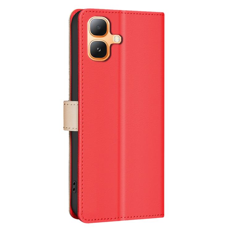 For Infinix Smart 20 4G Color Matching RFID Anti-theft Leather Phone Case