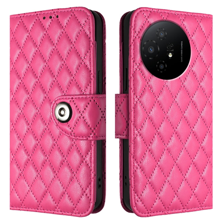 For TCL 50 XL 5G Rhombic Texture Flip Leather Phone Case with Lanyard