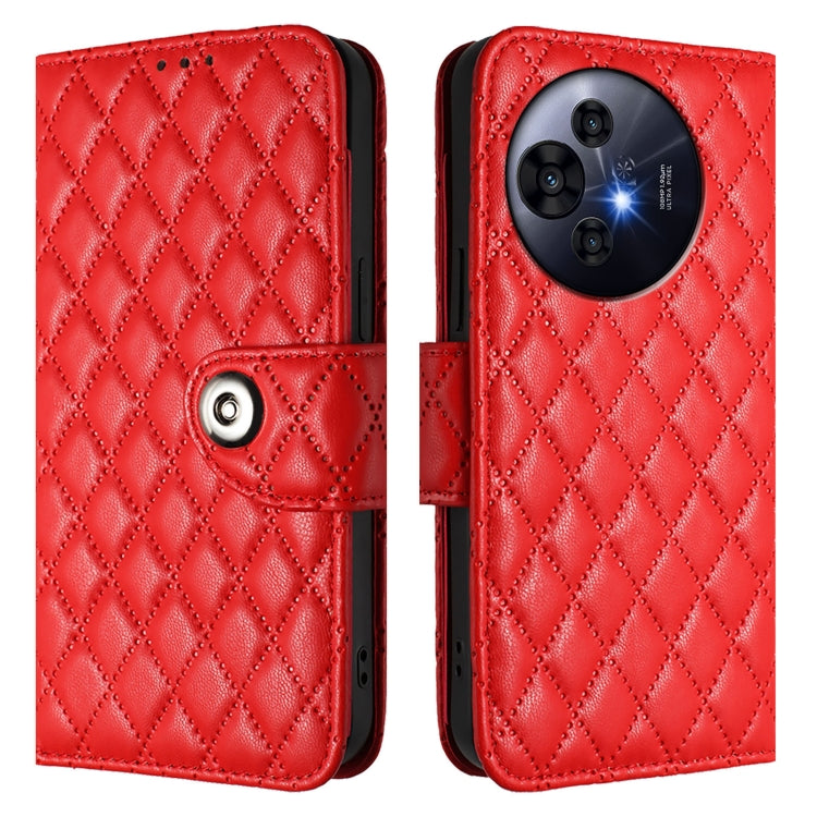For TCL 50 Pro NxtPaper Rhombic Texture Flip Leather Phone Case with Lanyard