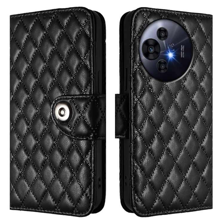For TCL 50 Pro NxtPaper Rhombic Texture Flip Leather Phone Case with Lanyard