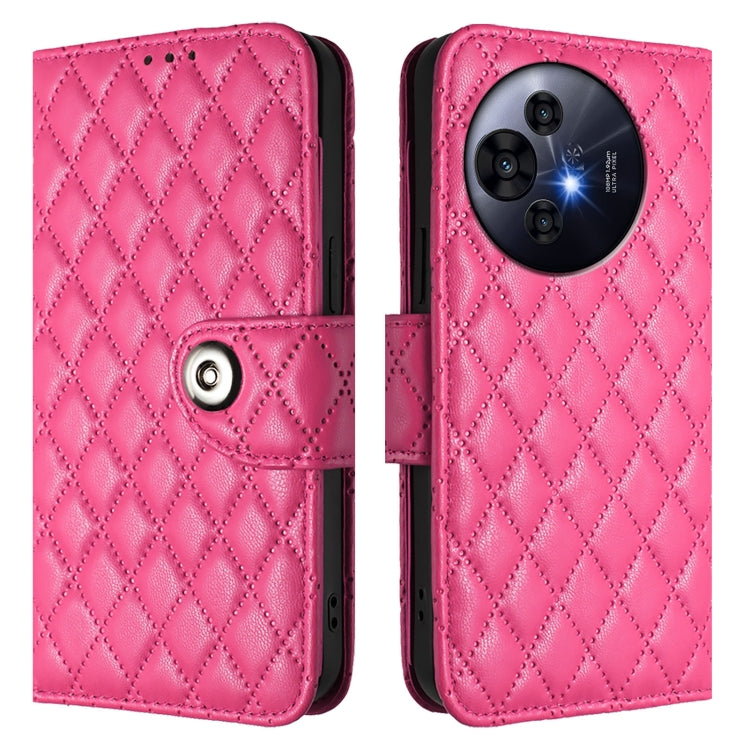 For TCL 50 Pro NxtPaper Rhombic Texture Flip Leather Phone Case with Lanyard