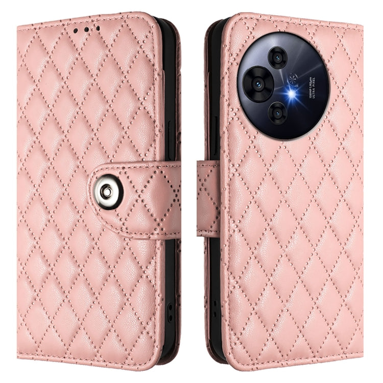 For TCL 50 Pro NxtPaper Rhombic Texture Flip Leather Phone Case with Lanyard