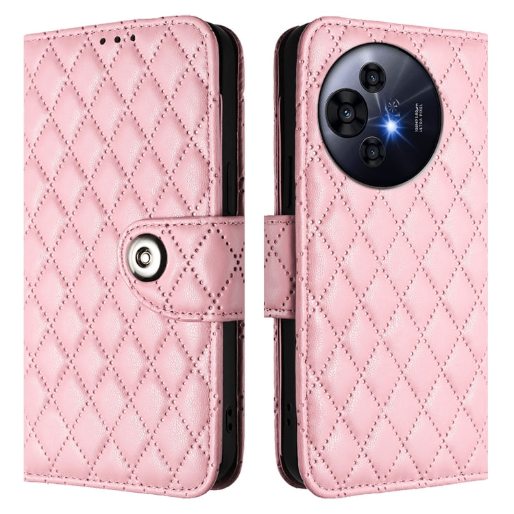 For TCL 50 Pro NxtPaper Rhombic Texture Flip Leather Phone Case with Lanyard