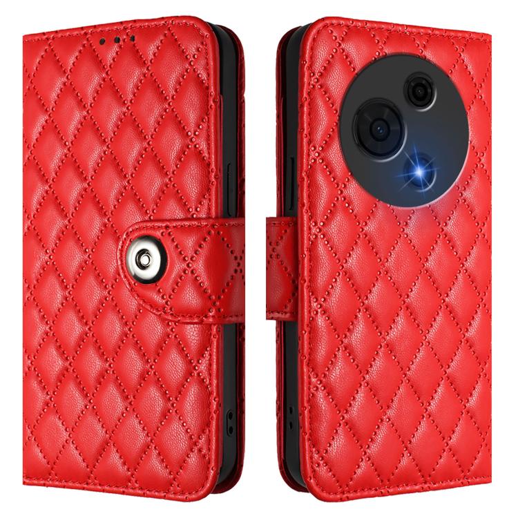 For TCL 60 NxtPaper Rhombic Texture Flip Leather Phone Case with Lanyard