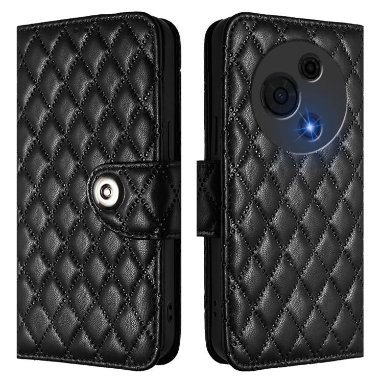 For TCL 60 NxtPaper Rhombic Texture Flip Leather Phone Case with Lanyard